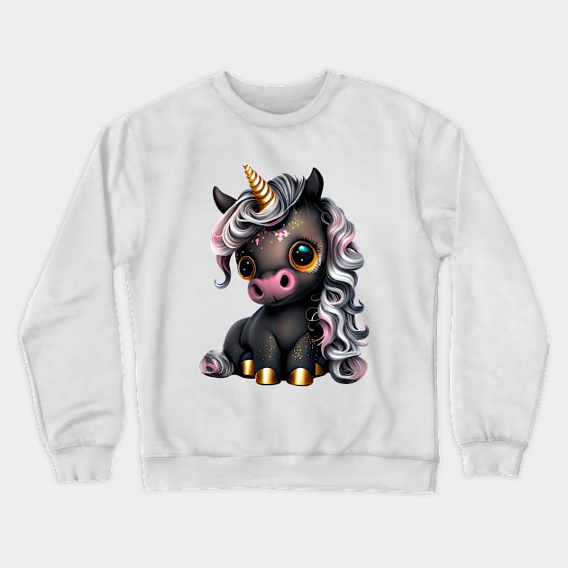 Cute Baby Unicorn Crewneck Sweatshirt by MikeNotis